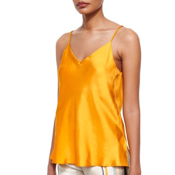 Rag & Bone Cove Sleeveless Silk Scoopback Old Gold Camisole Tank Top MSRP $295 - Picture 6 of 12